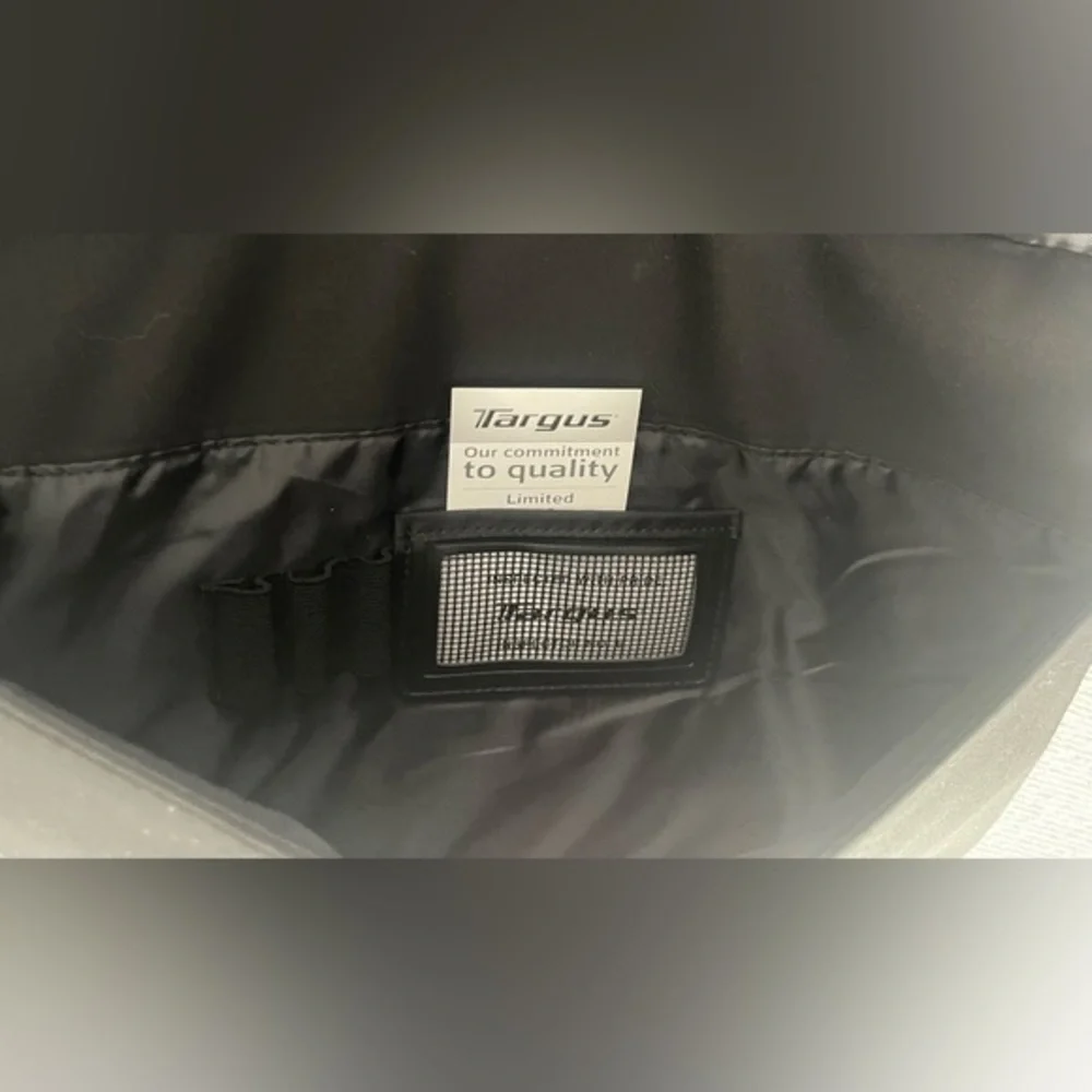 Targus Black and Gray Laptop Bag with Front Flap Closure